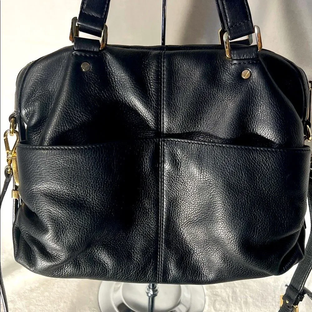 Michael Kors Portland Black Leather Satchel - Picture 4 of 16